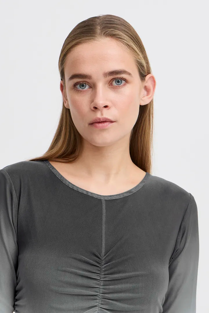 Penlope mesh kjóll grár - Ichi BARA TIL Í XS