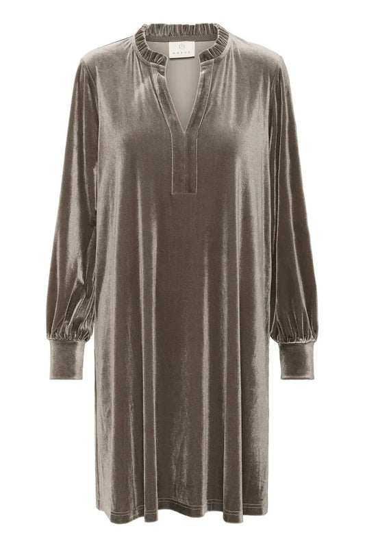 Kelly velúr kjóll - Kaffe