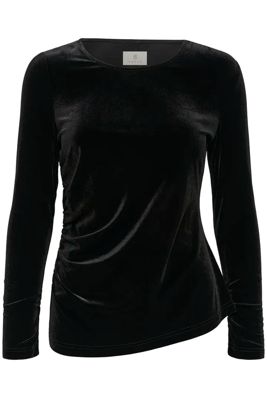 Kelly velúr toppur - Kaffe