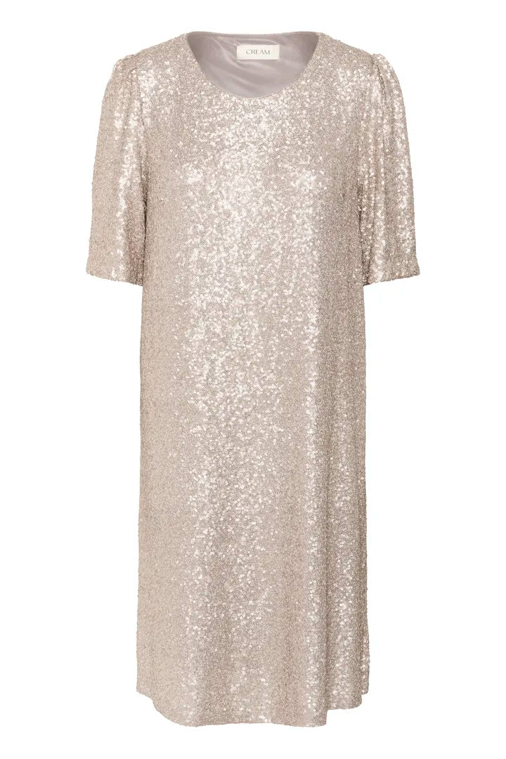 Didi pallíettukjóll - Cream