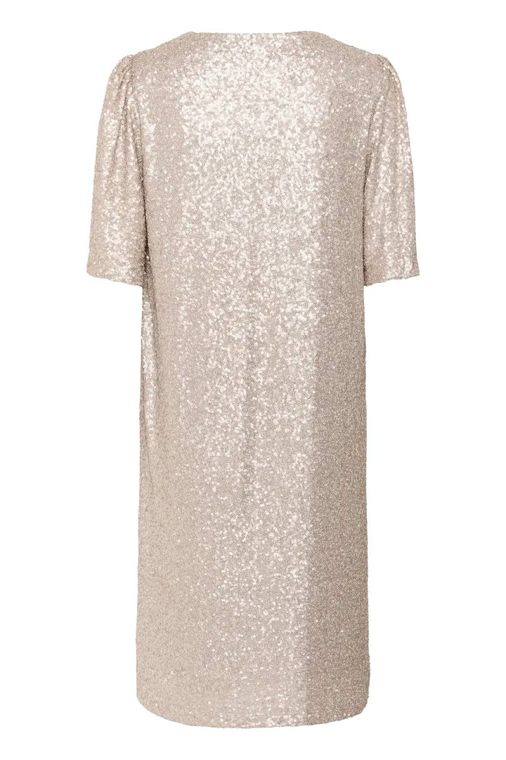 Didi pallíettukjóll - Cream