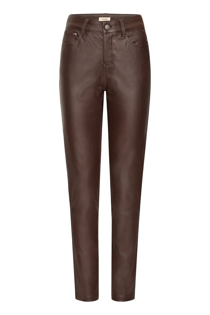 Pam pleður buxur brúnar - Fransa