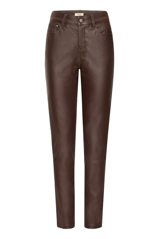 Pam pleður buxur brúnar - Fransa