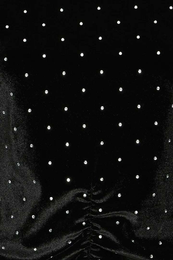 Darla toppur svartur með steinum - Ichi