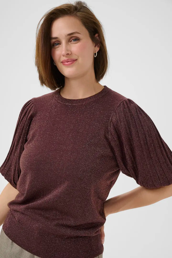 Regina shimmer peysa fudge - Kaffe