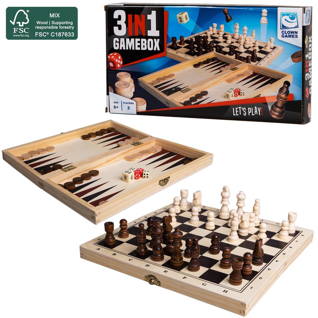 3-In-1 Game Box viður