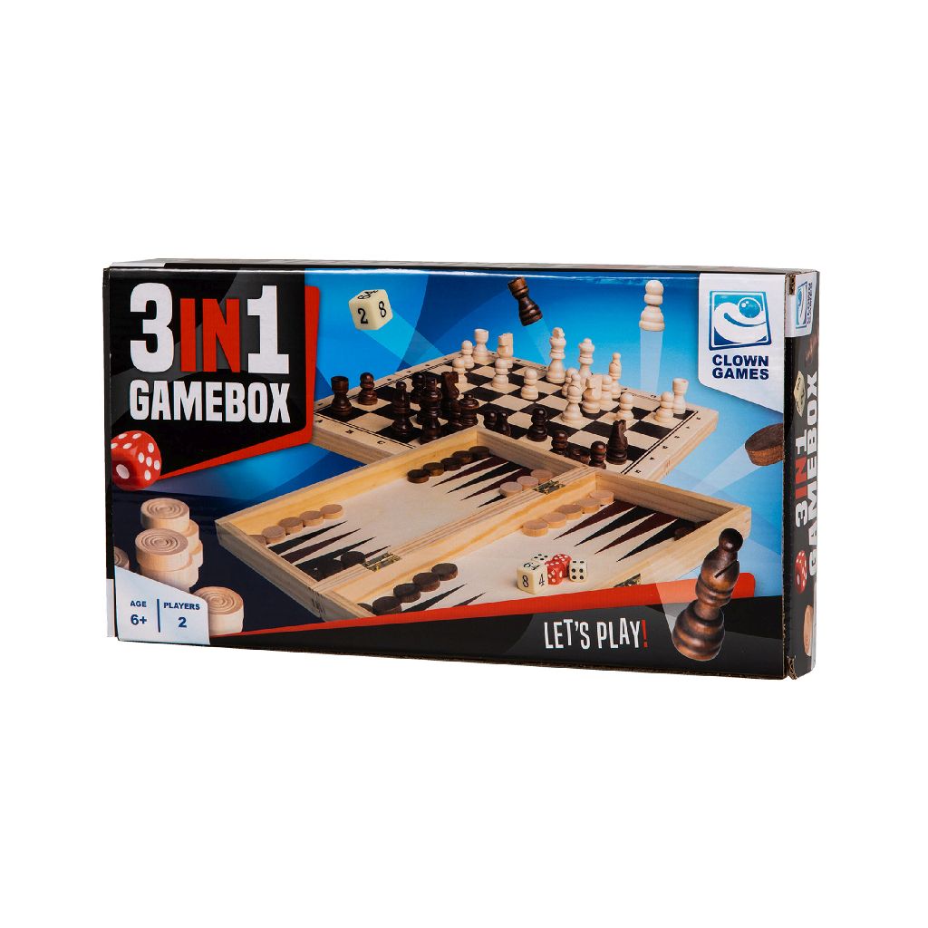 3-In-1 Game Box viður