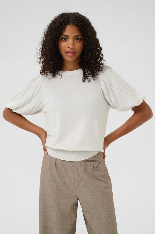 Regina shimmer peysa chalk - Kaffe