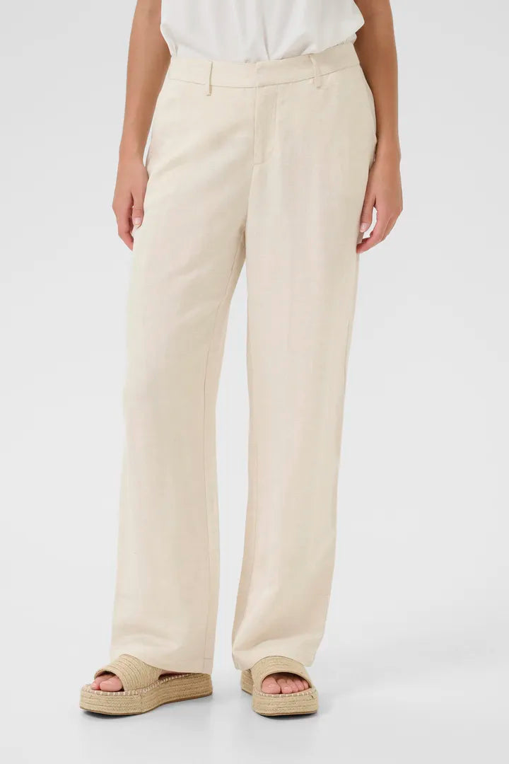 Linna hör buxur - Cream BARA TIL Í 36
