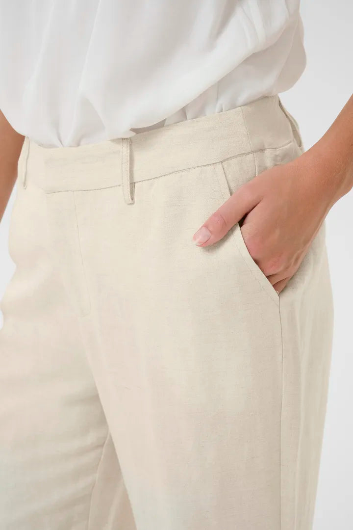 Linna hör buxur - Cream BARA TIL Í 36