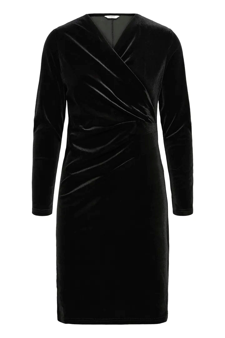 Perlina velúr kjóll svartur - Byoung