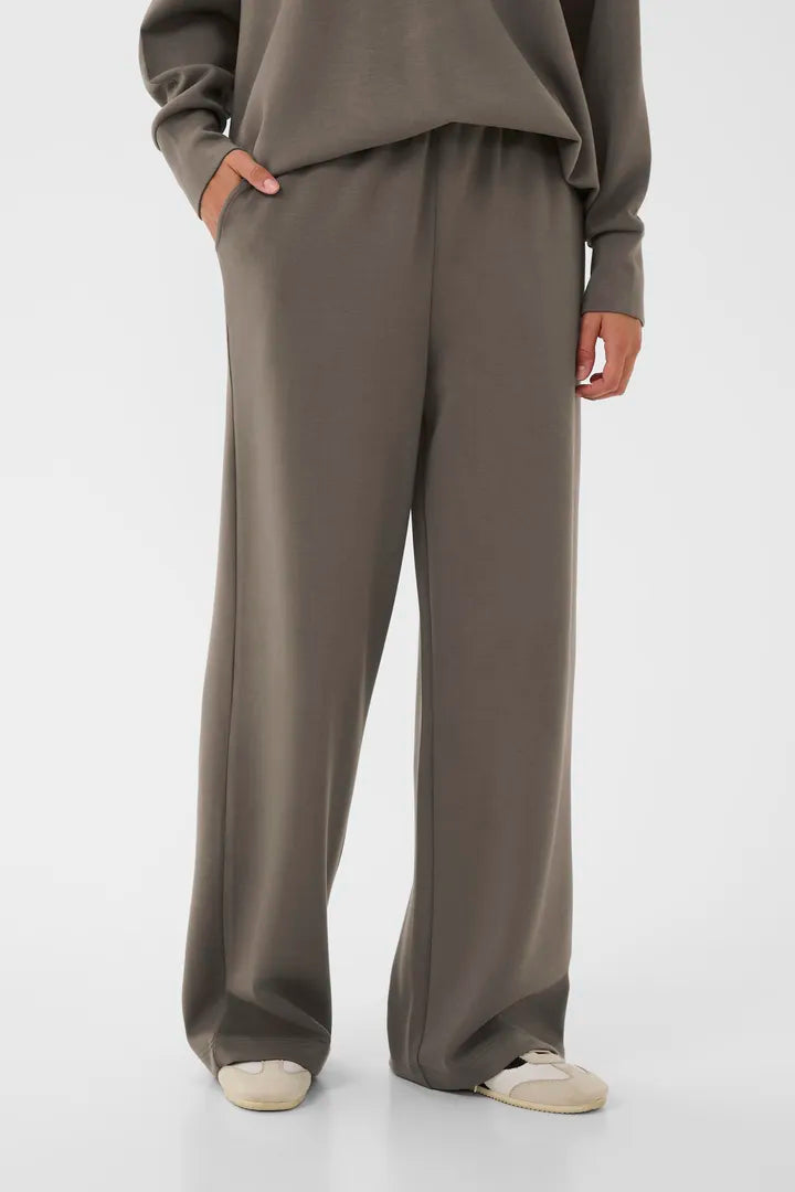 Annika kósý buxur brúnar - Kaffe