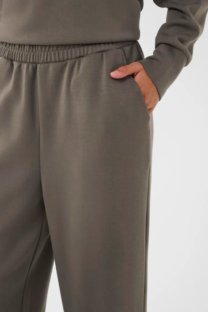 Annika kósý buxur brúnar - Kaffe