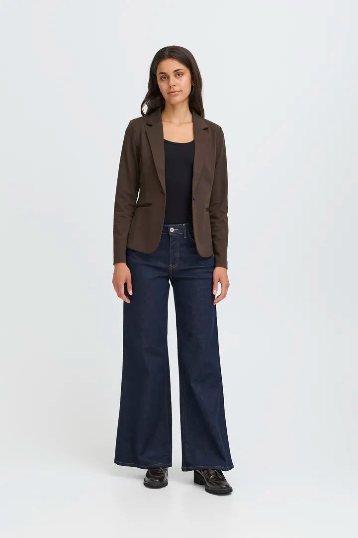 Kate blazer dökkbrúnn - Ichi