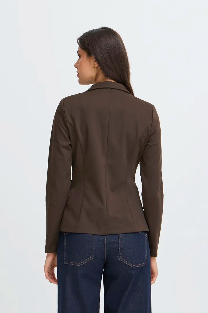 Kate blazer dökkbrúnn - Ichi