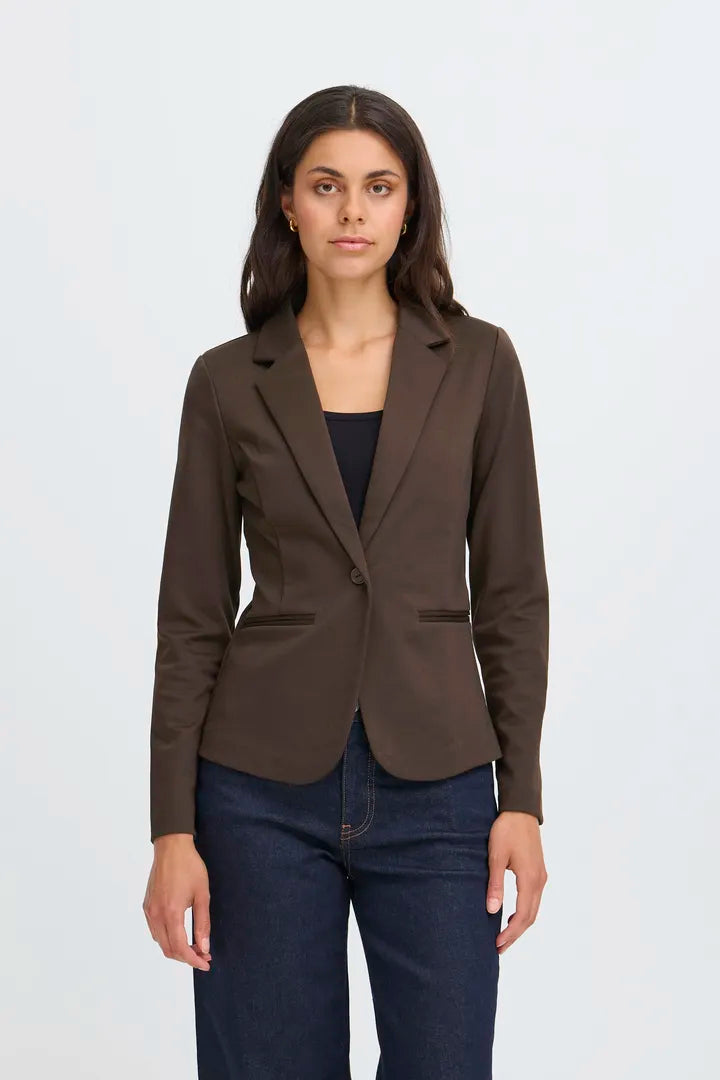 Kate blazer dökkbrúnn - Ichi
