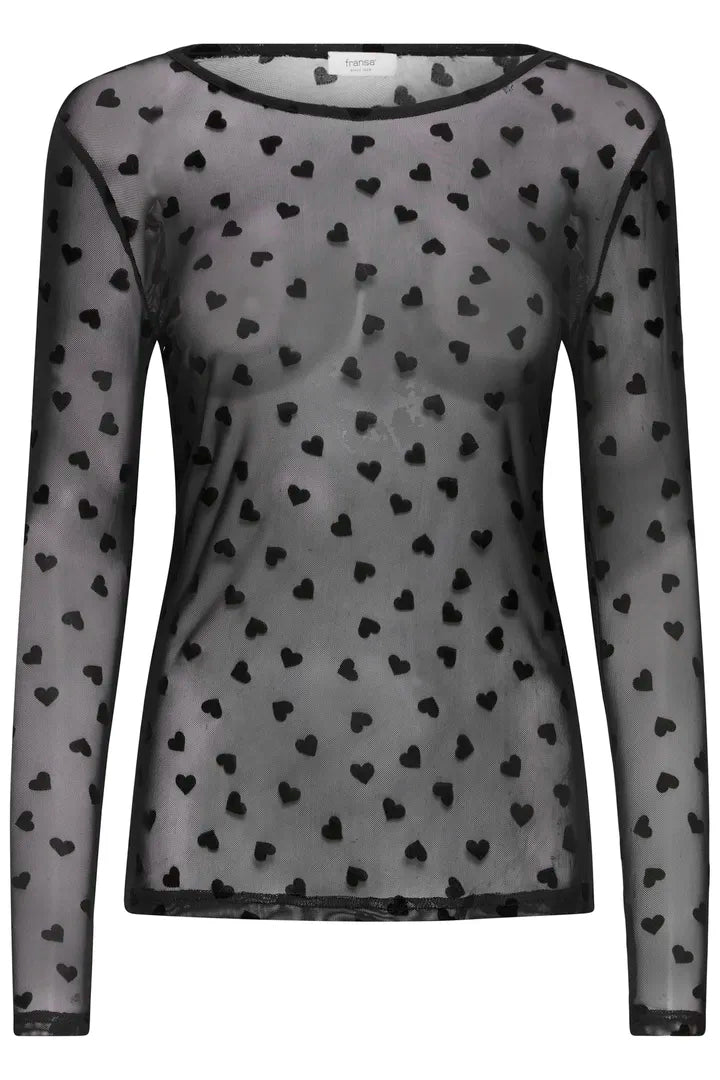 Deta mesh bolur svartur/hjarta - Fransa