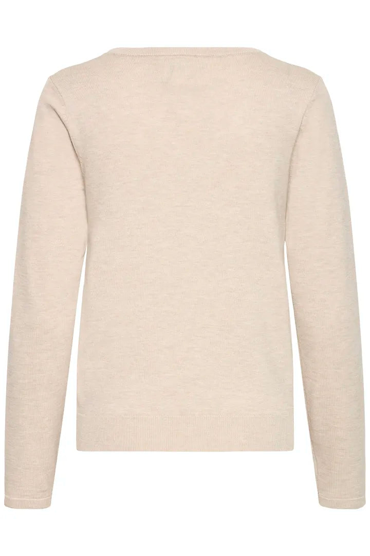 Huls V-neck peysa ljós - ICHI