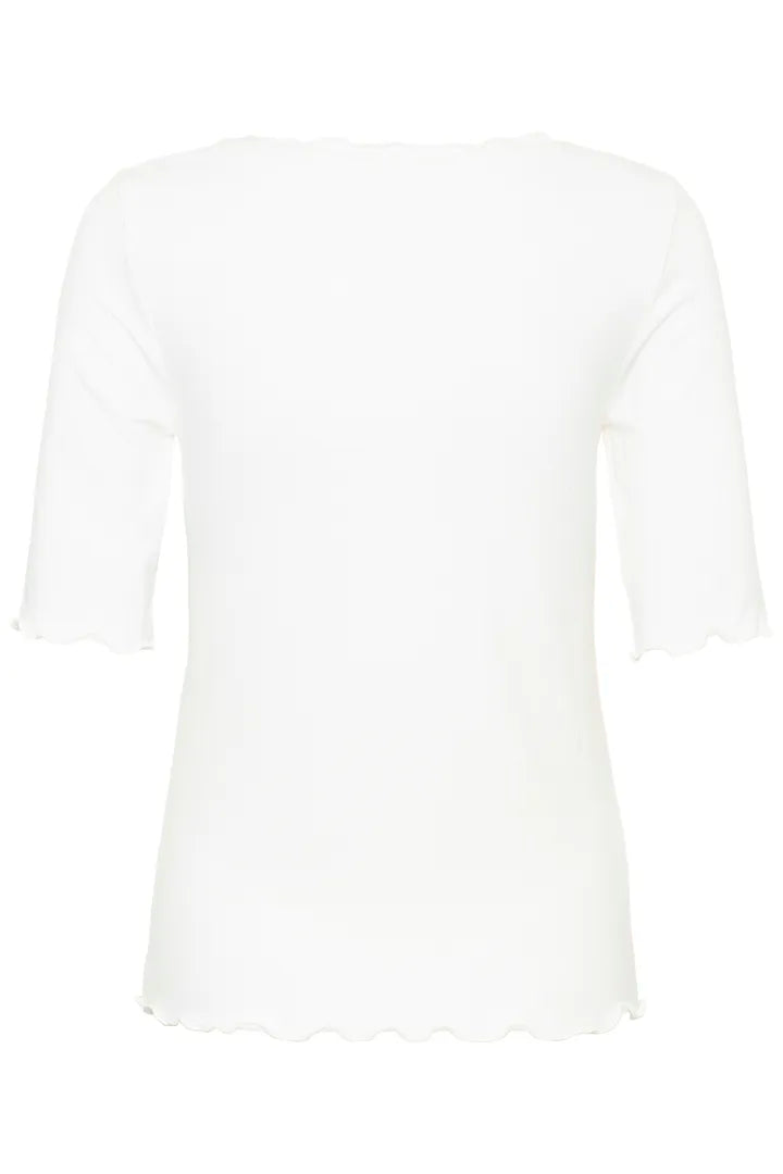Ribba toppur hvítur - Cream