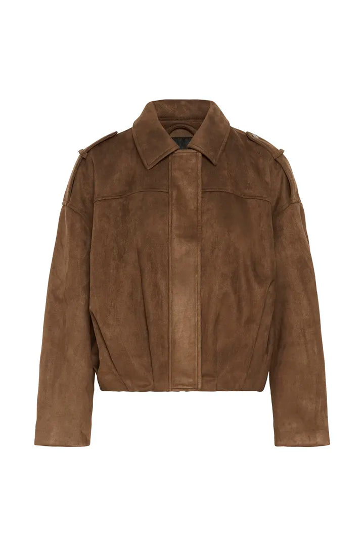 Galileo suede jakki brúnn - Kaffe