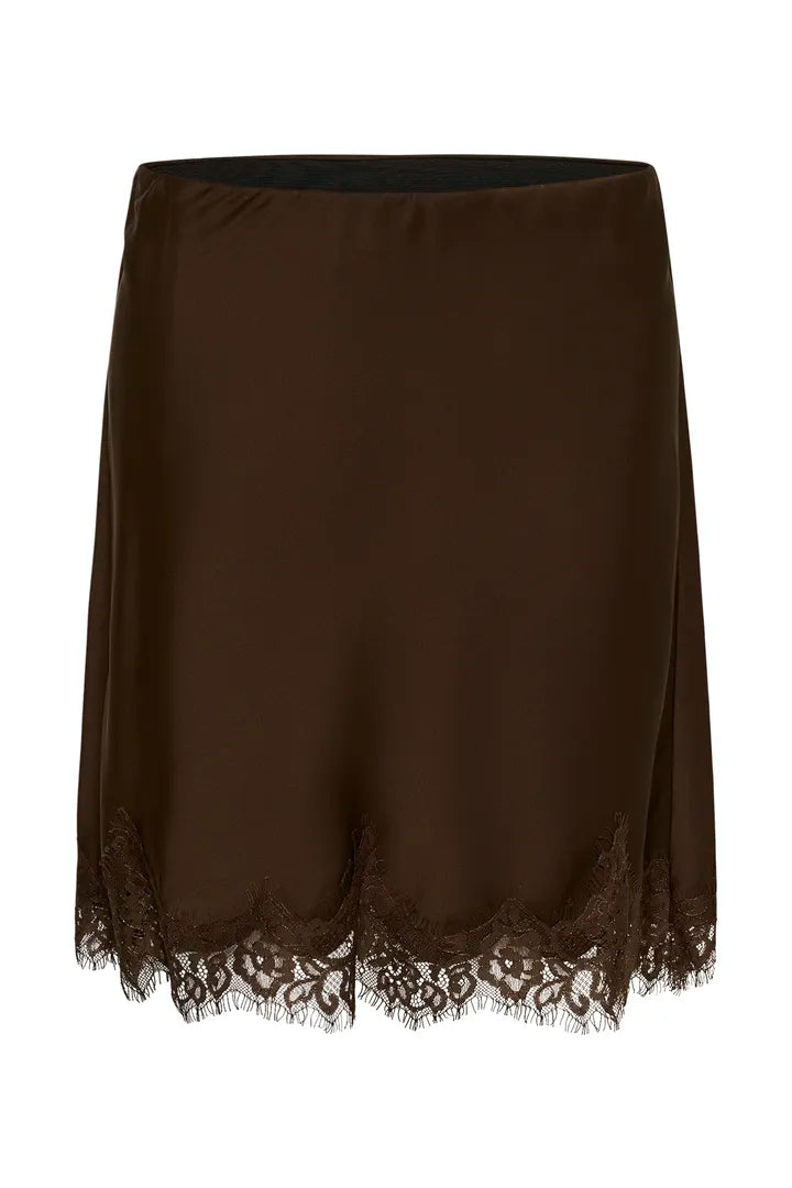 Brenda blúndupils brúnt - My Essential Wardrobe