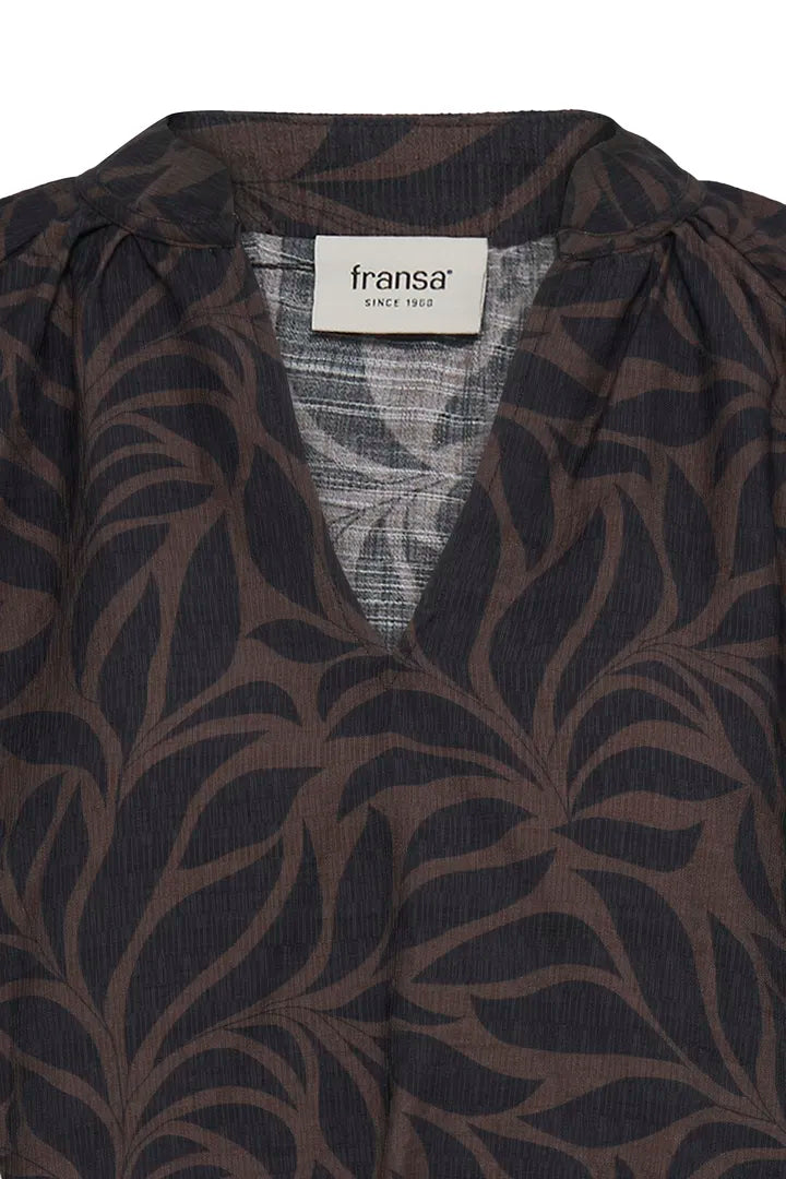 Riana blússa brúntóna - Fransa