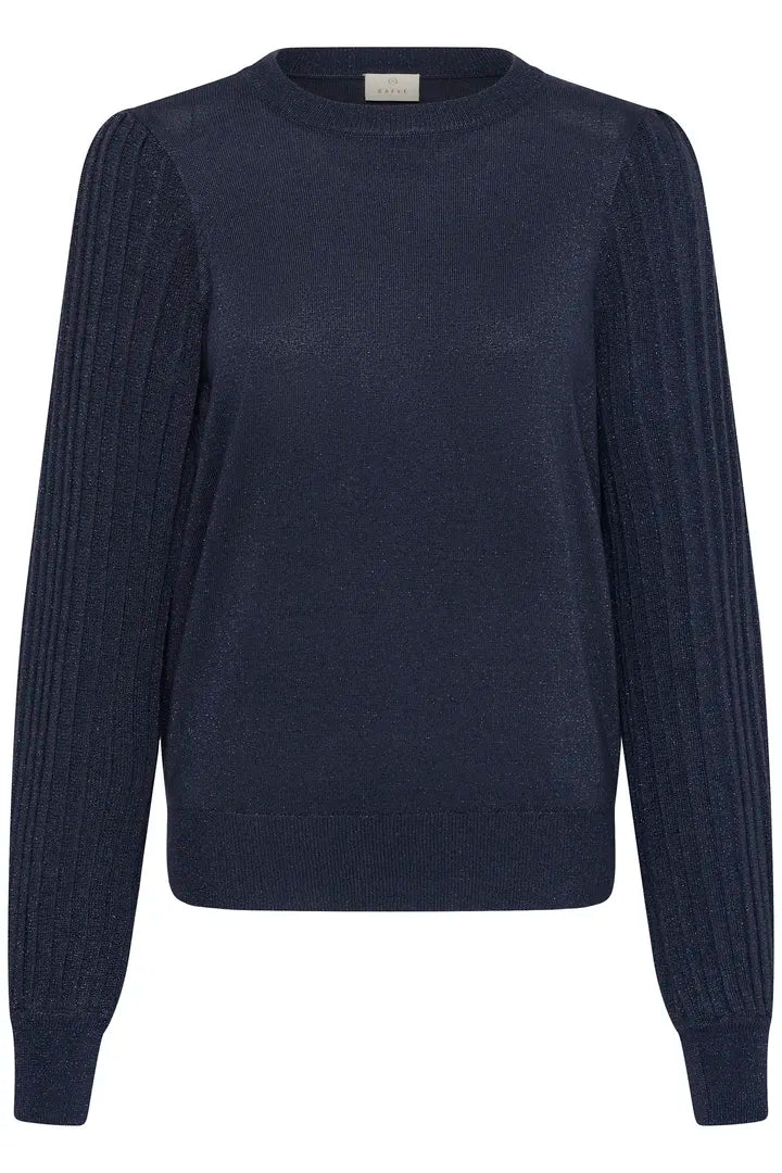 Regina pleat glitter toppur Blár - Kaffe