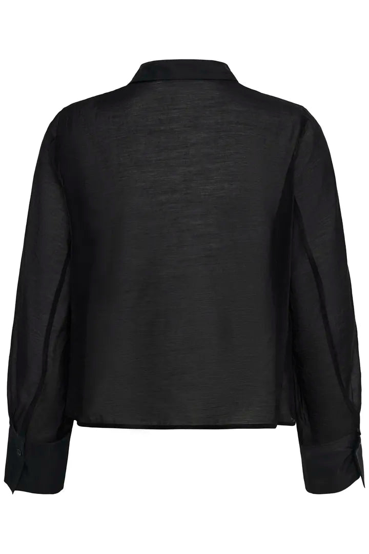 Smilla stutt skyrta svört - My Essentail Wardrobe