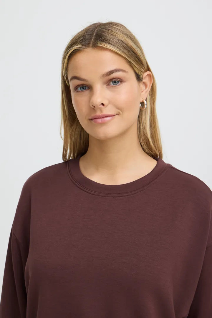 Aurora kósý peysa rauðbrún - Fransa