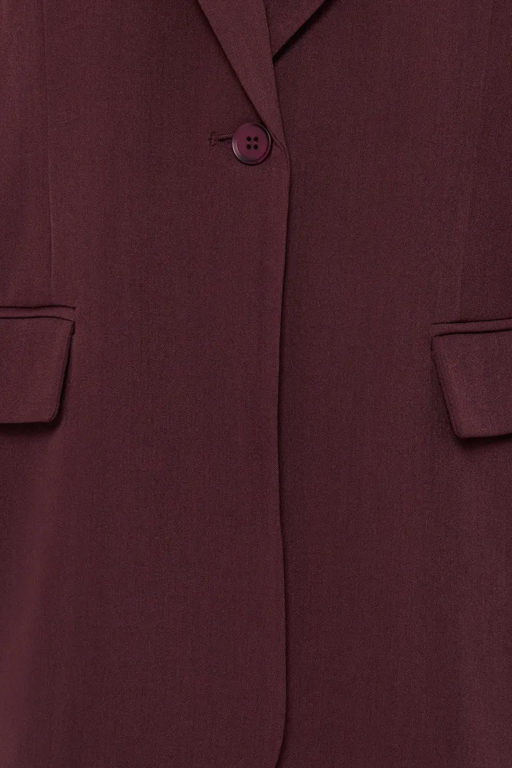 Fava blazer dökkrauður - Ichi