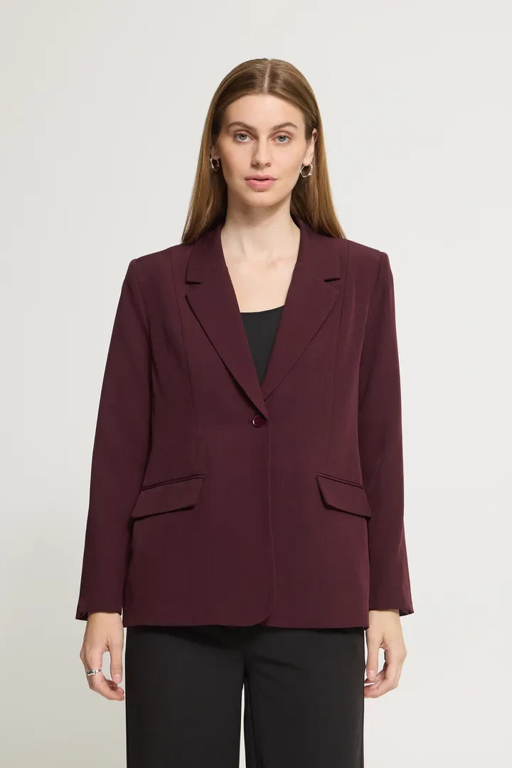 Fava blazer dökkrauður - Ichi