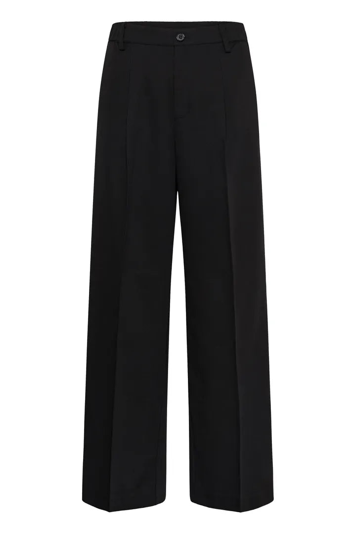 Sakura wide buxur svartar - Kaffe