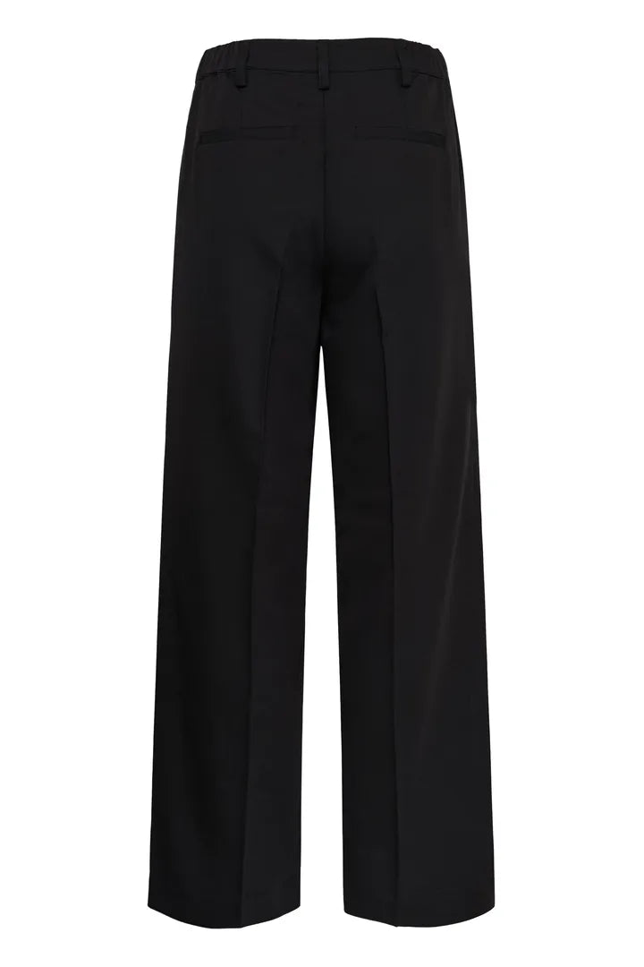 Sakura wide buxur svartar - Kaffe
