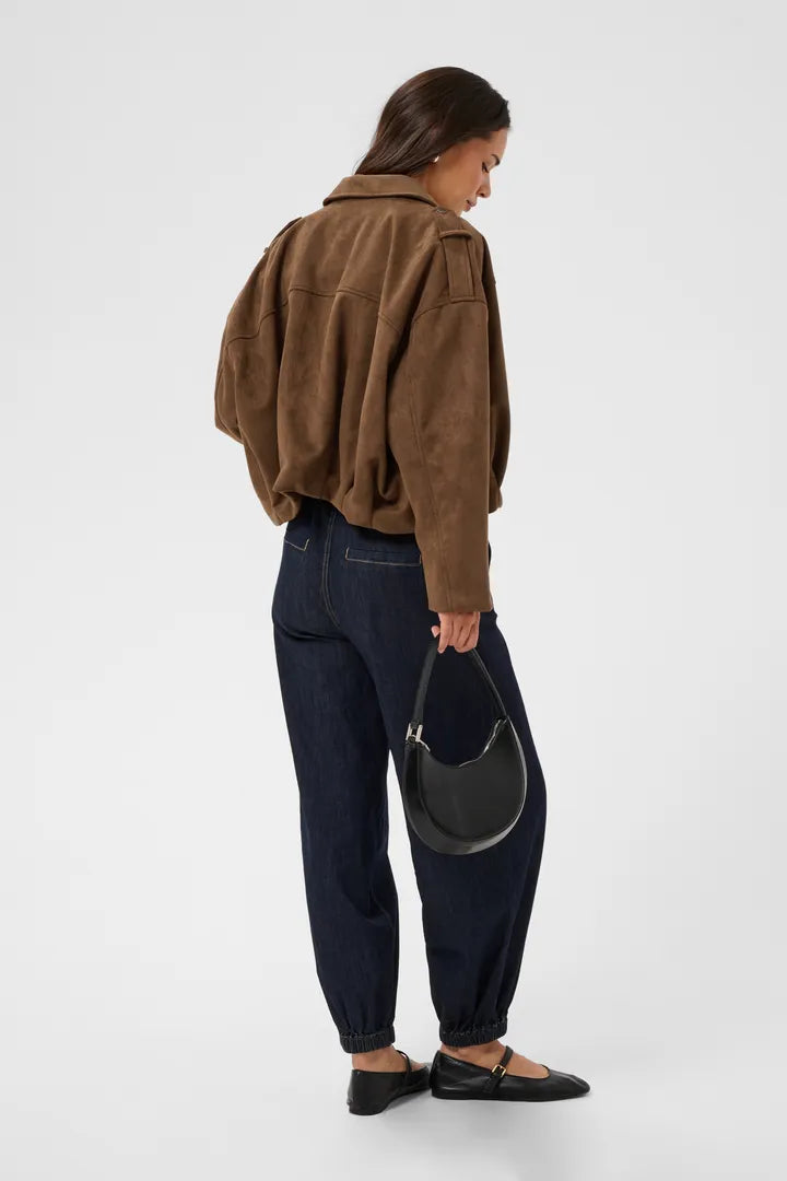 Galileo suede jakki brúnn - Kaffe