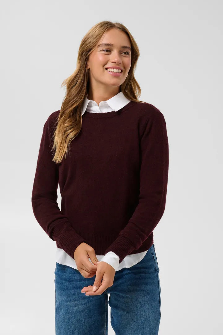 Cashie peysa rauðbrún - Kaffe