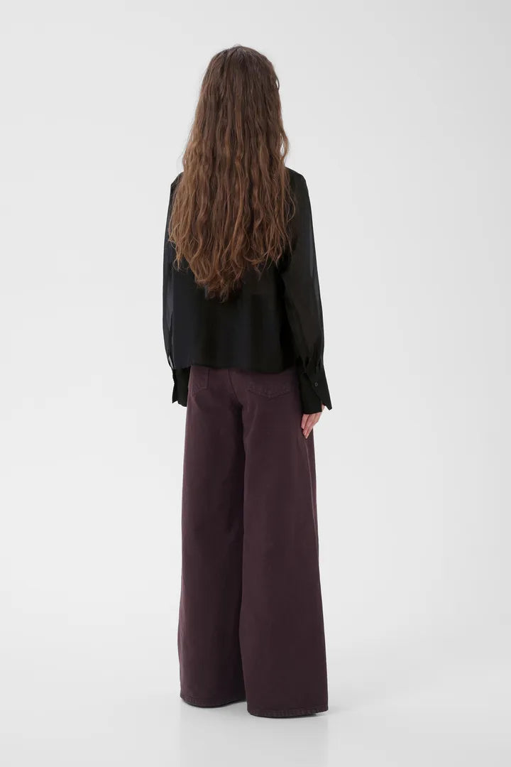 Smilla stutt skyrta svört - My Essentail Wardrobe