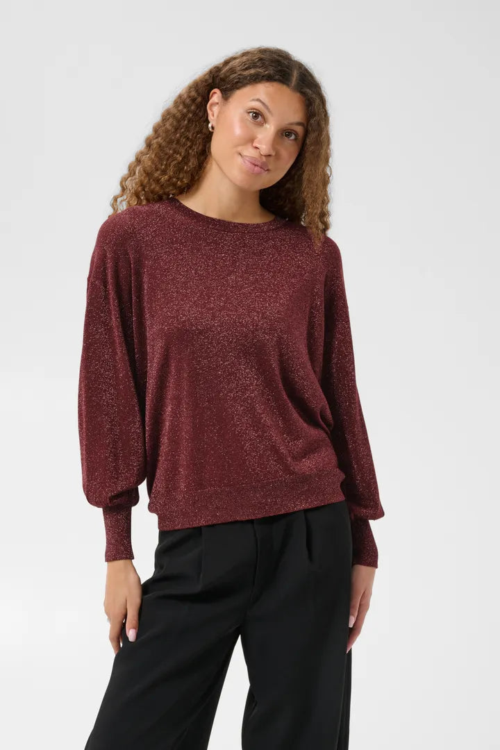 Regina glitter toppur - Kaffe