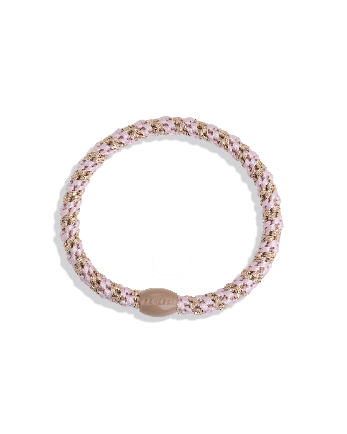 KKNEKKI hárteygja/armband mjó - LIGHT PINK BEIGE GLITTER