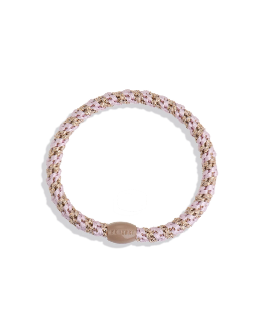 KKNEKKI hárteygja/armband mjó - LIGHT PINK BEIGE GLITTER