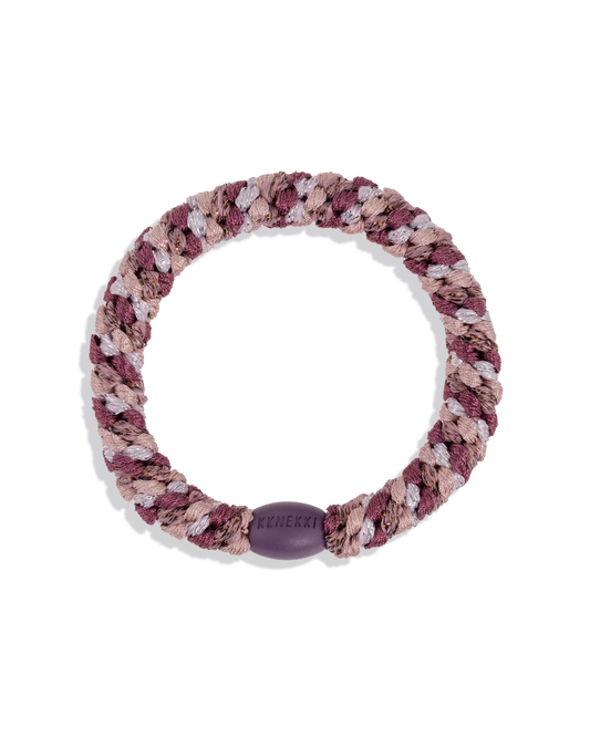 KKNEKKI hárteygja/armband breið - MIX PLUM PINK GLITTER