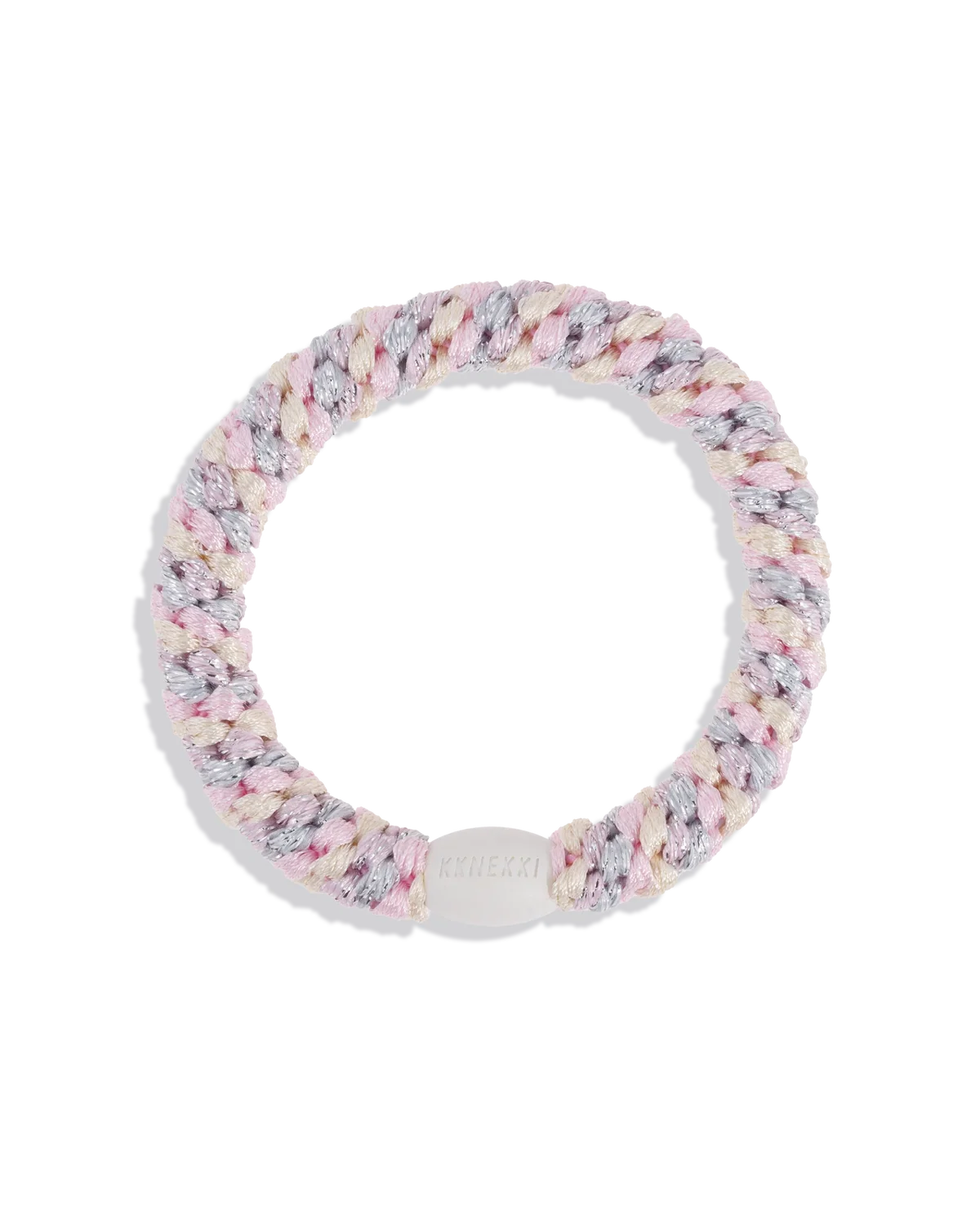 KKNEKKI hárteygja/armband breið -  MIX SILVER PINK GLITTER