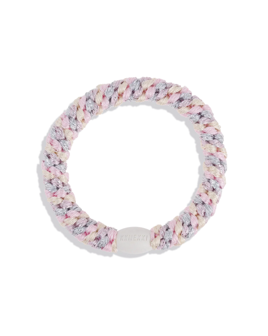 KKNEKKI hárteygja/armband breið -  MIX SILVER PINK GLITTER