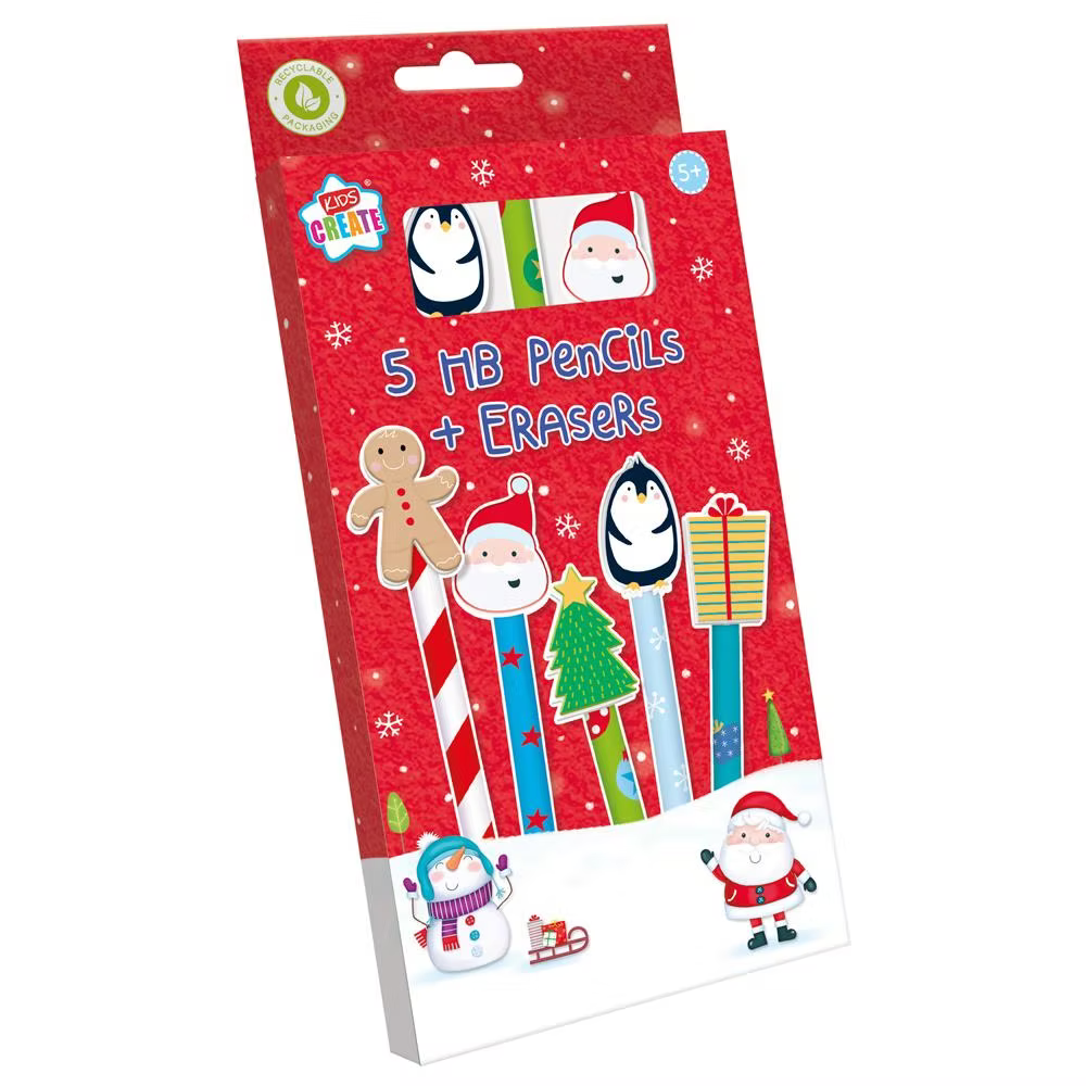 Jólablýantar með strokleðri