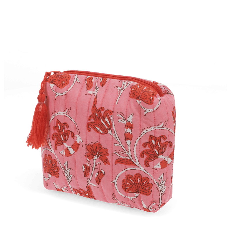 Snyrtitaska bleik/rauð minni