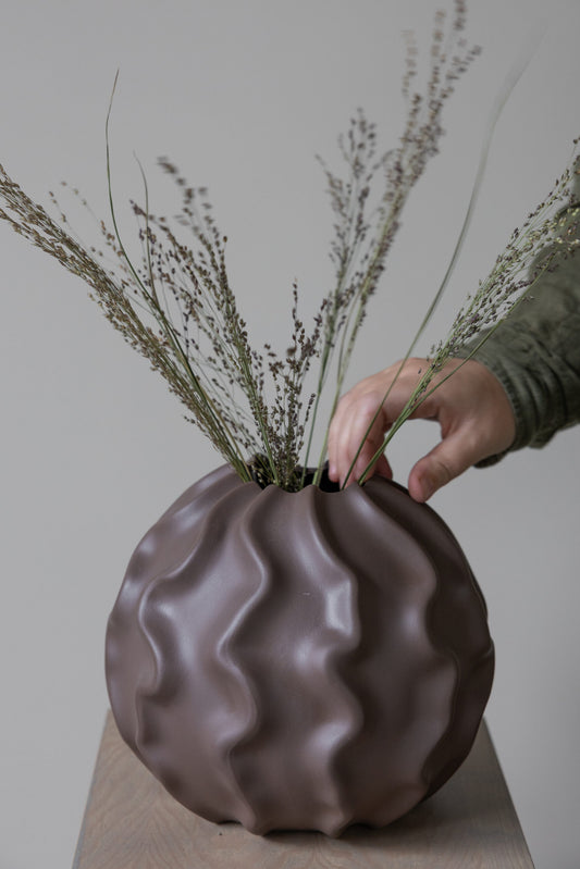 Malmbäck vasi brúnn - Storefactory