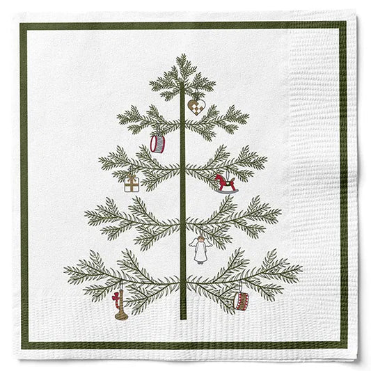 Jólaservéttur jólatré retro