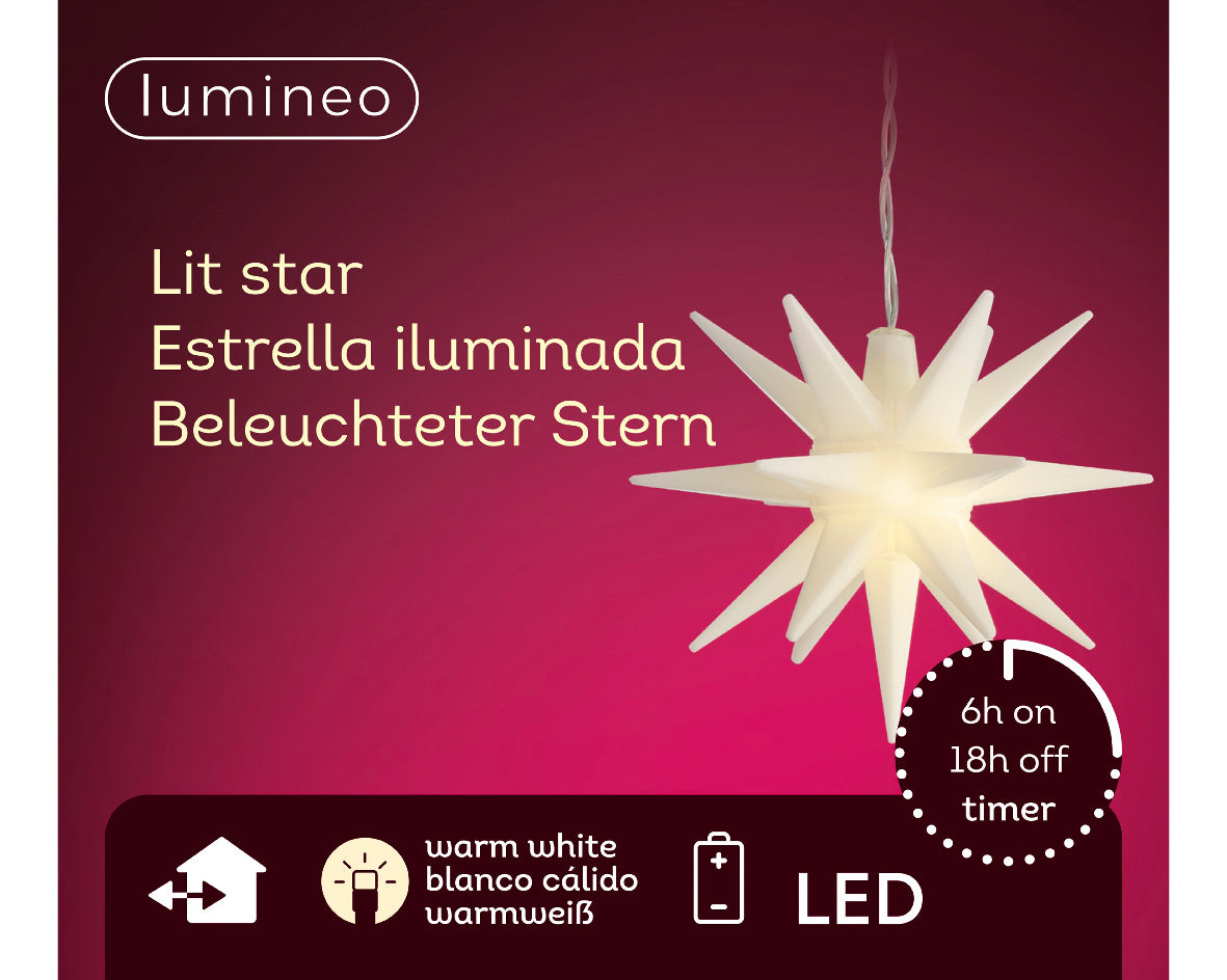 LED 3D Stjarna 12cm