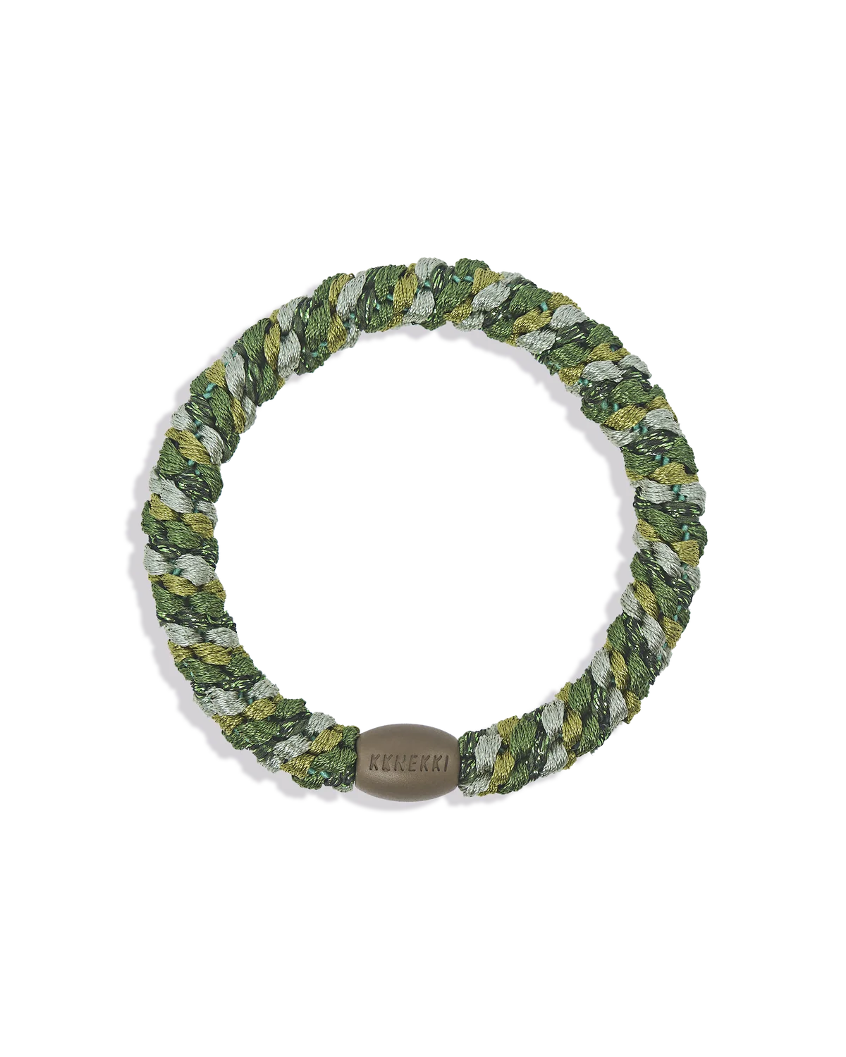 KKNEKKI hárteygja/armband breið - MIX GREEN WOOD