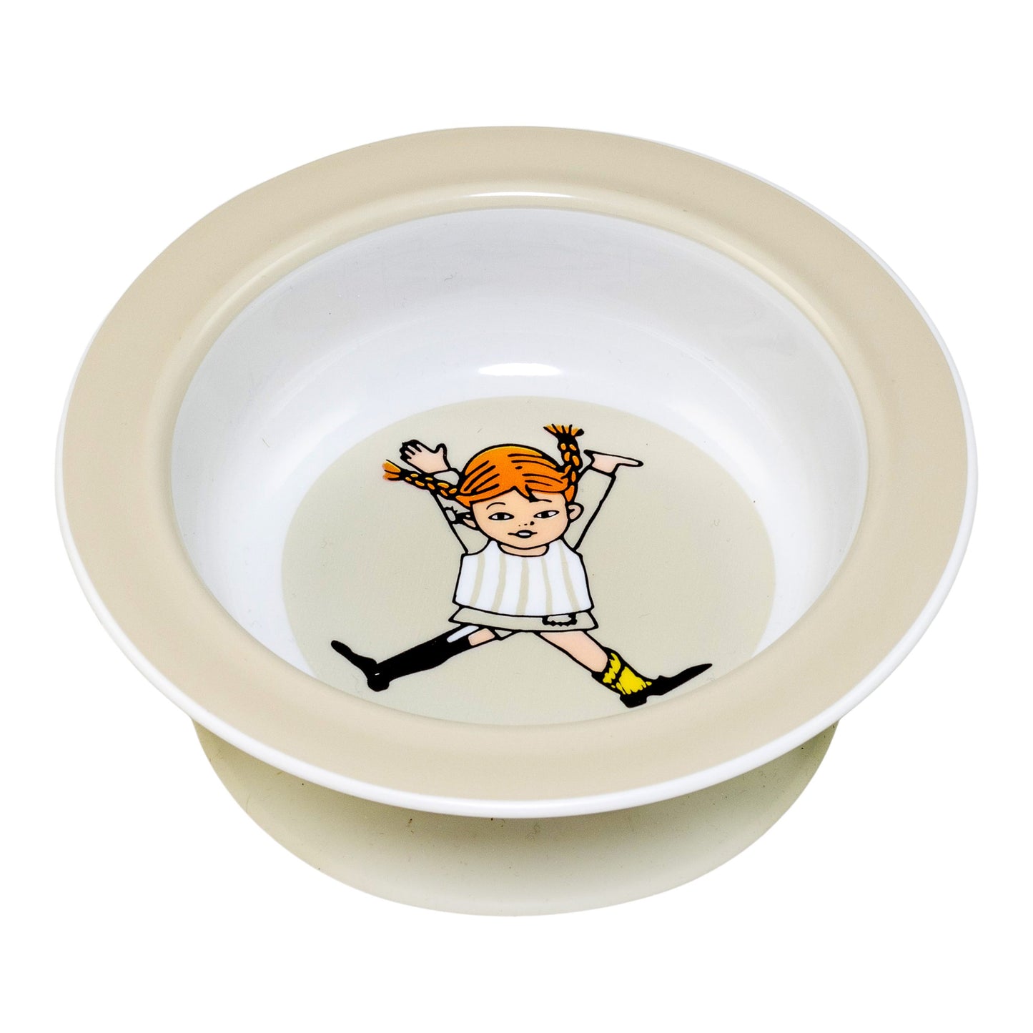 Djúpur diskur drappaður -  Lína Langsokkur