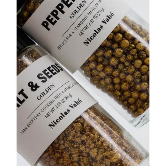 Gjafasett Gull piparmix&gull salt-seeds - Nicholas Vahe